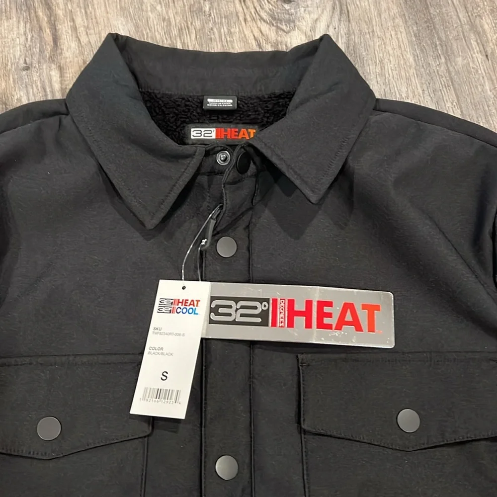 NWT 32 Degrees Men's Commuter Tech Fleece-lined Shirt Jacket Size S_3